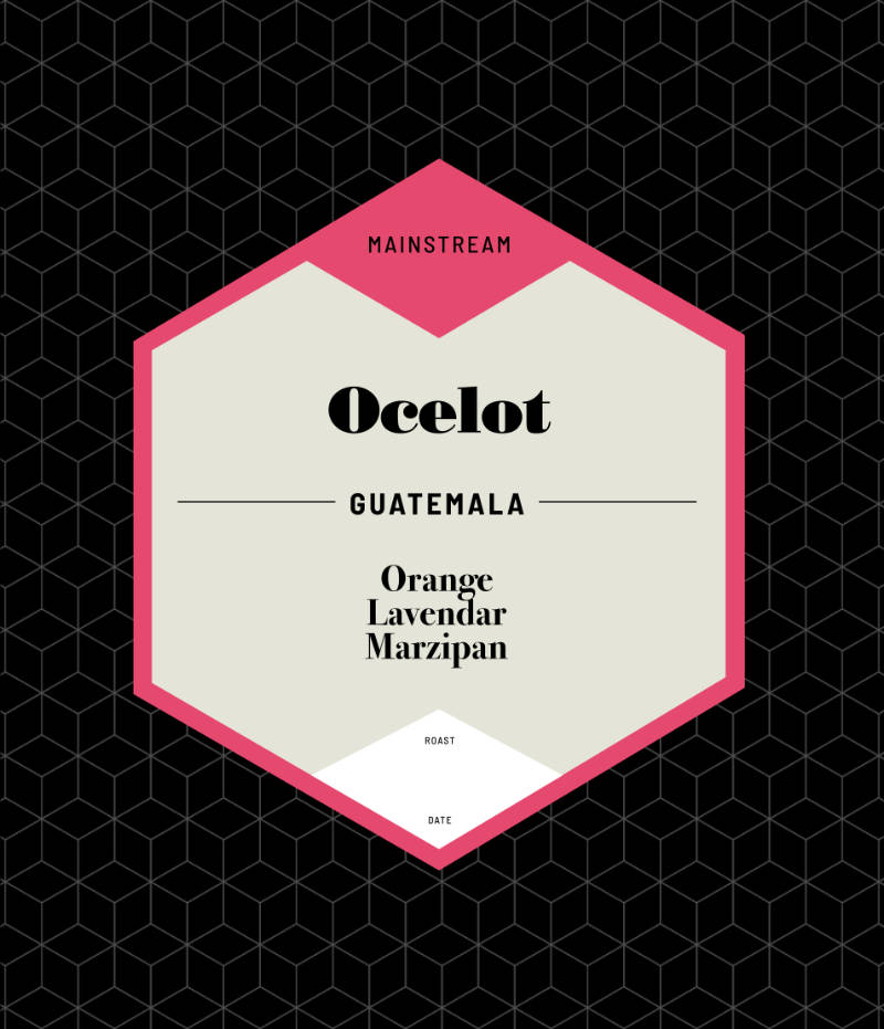 Ocelot Description - Orange, Lavender, Marzipan  - Mainstream Genre